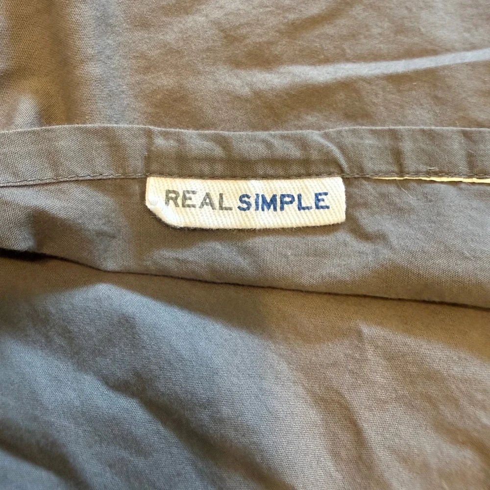 Real Simple Quilted Pillow Sham Cover Euro Square Tan Beige‎ Neutral Textured